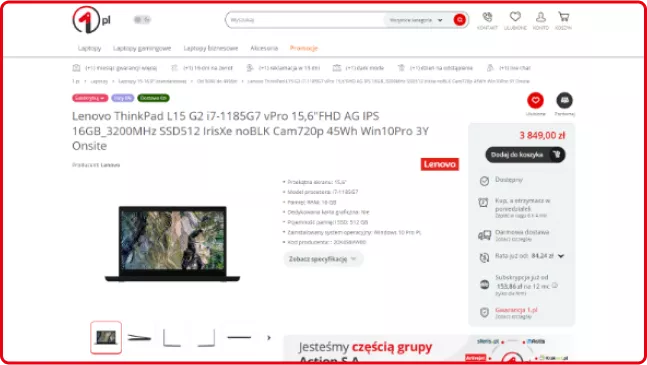 Sklep internetowy 1.pl - Pixlab.pl