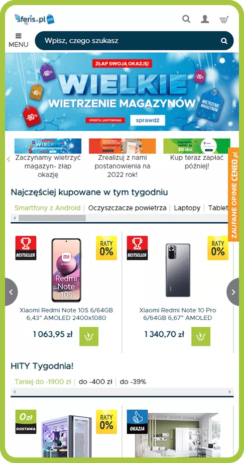 PWA Sferis.pl by Pixlab